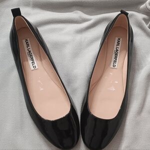 [NWOT] Karl Lagerfeld Glossy Black Flats